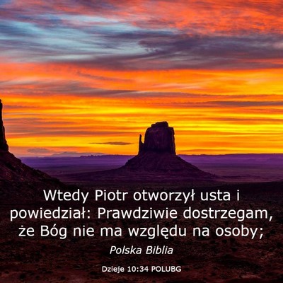 Picture 03 - Dzieje 10:34 POLUBG - Wtedy Piotr otworzył usta i powiedział: - Bible Verse Picture