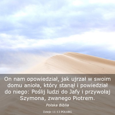 Picture 03 - Dzieje 11:13 POLUBG - On nam opowiedział, jak ujrzał w swoim domu - Bible Verse Picture