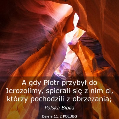 Picture 03 - Dzieje 11:2 POLUBG - A gdy Piotr przybył do Jerozolimy, spierali się - Bible Verse Picture