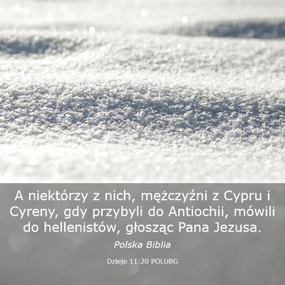 Picture 03 - Dzieje 11:20 POLUBG - A niektórzy z nich, mężczyźni z Cypru i - Bible Verse Picture
