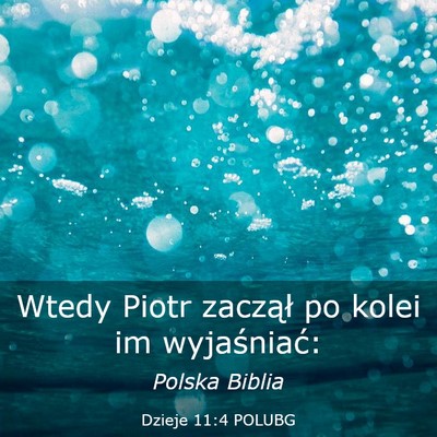 Picture 03 - Dzieje 11:4 POLUBG - Wtedy Piotr zaczął po kolei im - Bible Verse Picture