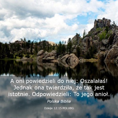 Picture 03 - Dzieje 12:15 POLUBG - A oni powiedzieli do niej: Oszalałaś! Jednak - Bible Verse Picture