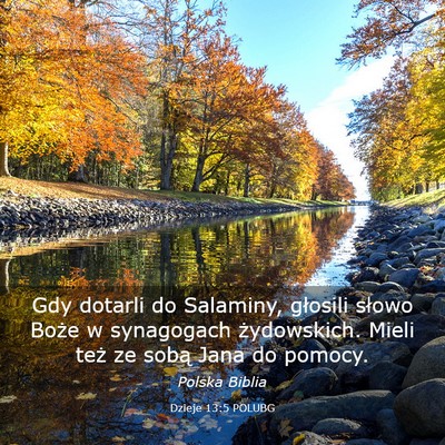 Picture 03 - Dzieje 13:5 POLUBG - Gdy dotarli do Salaminy, głosili słowo Boże w - Bible Verse Picture