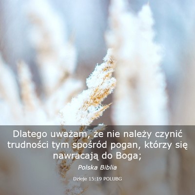 Picture 03 - Dzieje 15:19 POLUBG - Dlatego uważam, że nie należy czynić - Bible Verse Picture