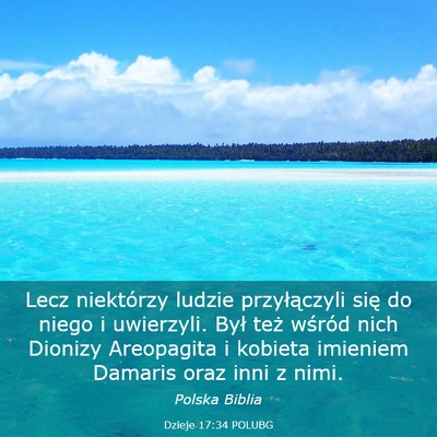 Picture 03 - Dzieje 17:34 POLUBG - Lecz niektórzy ludzie przyłączyli się do - Bible Verse Picture