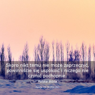 Picture 03 - Dzieje 19:36 POLUBG - Skoro nikt temu nie może zaprzeczyć, - Bible Verse Picture