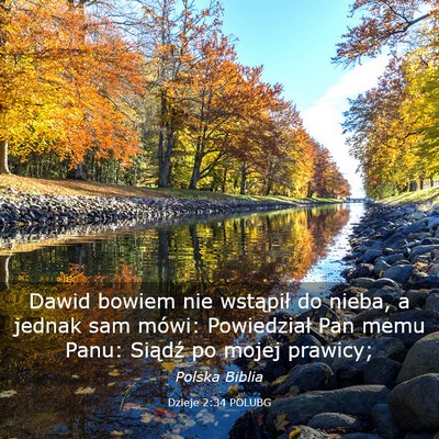 Picture 03 - Dzieje 2:34 POLUBG - Dawid bowiem nie wstąpił do nieba, a jednak sam - Bible Verse Picture
