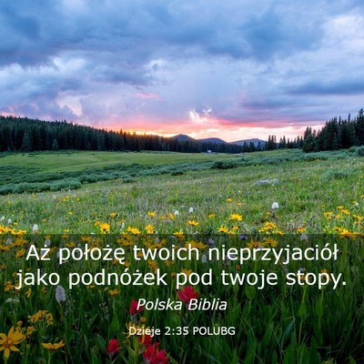 Picture 03 - Dzieje 2:35 POLUBG - Aż położę twoich nieprzyjaciół jako - Bible Verse Picture