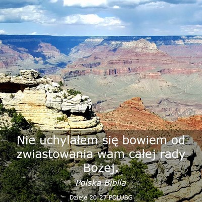 Picture 03 - Dzieje 20:27 POLUBG - Nie uchylałem się bowiem od zwiastowania wam - Bible Verse Picture