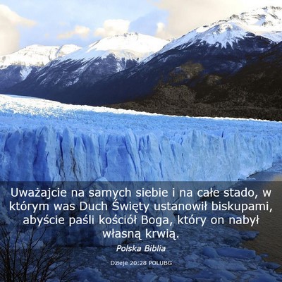 Picture 03 - Dzieje 20:28 POLUBG - Uważajcie na samych siebie i na całe stado, w - Bible Verse Picture