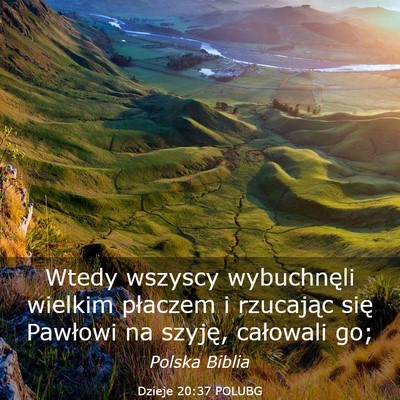 Picture 03 - Dzieje 20:37 POLUBG - Wtedy wszyscy wybuchnęli wielkim płaczem i - Bible Verse Picture