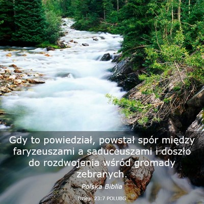 Picture 03 - Dzieje 23:7 POLUBG - Gdy to powiedział, powstał spór między - Bible Verse Picture