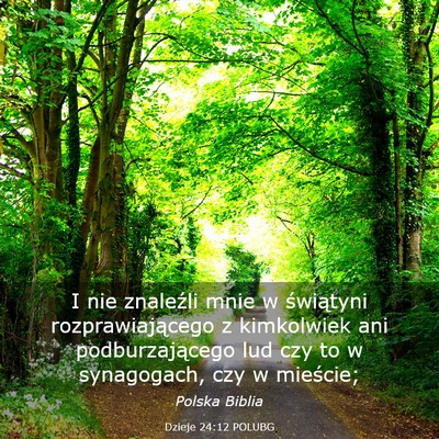 Picture 03 - Dzieje 24:12 POLUBG - I nie znaleźli mnie w świątyni - Bible Verse Picture