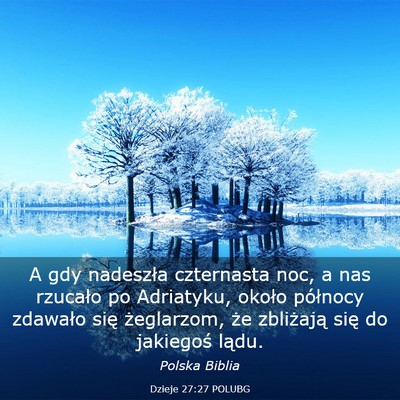 Picture 03 - Dzieje 27:27 POLUBG - A gdy nadeszła czternasta noc, a nas rzucało po - Bible Verse Picture
