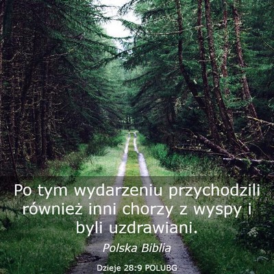 Picture 03 - Dzieje 28:9 POLUBG - Po tym wydarzeniu przychodzili również inni - Bible Verse Picture