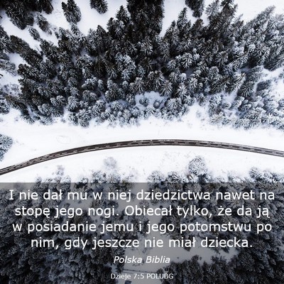 Picture 03 - Dzieje 7:5 POLUBG - I nie dał mu w niej dziedzictwa nawet na stopę - Bible Verse Picture