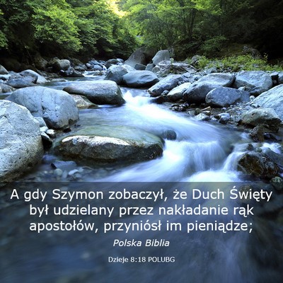Picture 03 - Dzieje 8:18 POLUBG - A gdy Szymon zobaczył, że Duch Święty był - Bible Verse Picture