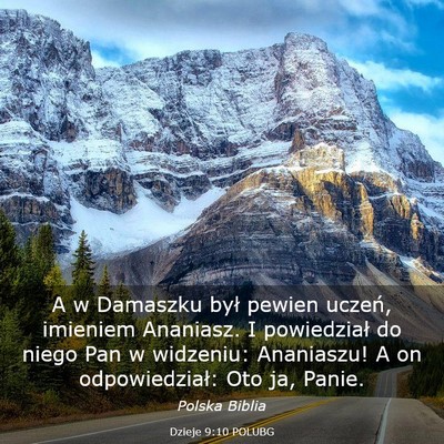 Picture 03 - Dzieje 9:10 POLUBG - A w Damaszku był pewien uczeń, imieniem - Bible Verse Picture