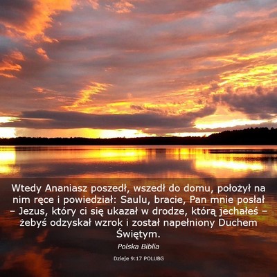 Picture 03 - Dzieje 9:17 POLUBG - Wtedy Ananiasz poszedł, wszedł do domu, - Bible Verse Picture