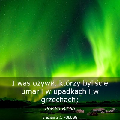 Picture 03 - Efezjan 2:1 POLUBG - I was ożywił, którzy byliście umarli w - Bible Verse Picture