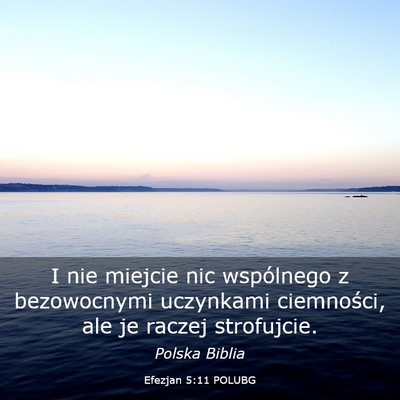 Picture 03 - Efezjan 5:11 POLUBG - I nie miejcie nic wspólnego z bezowocnymi - Bible Verse Picture