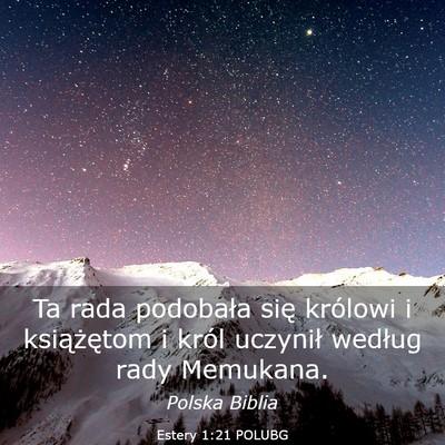 Picture 03 - Estery 1:21 POLUBG - Ta rada podobała się królowi i książętom i - Bible Verse Picture