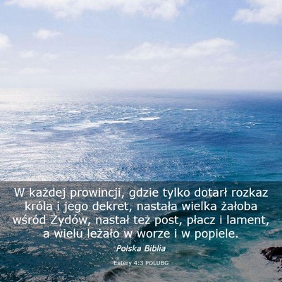 Picture 03 - Estery 4:3 POLUBG - W każdej prowincji, gdzie tylko dotarł rozkaz - Bible Verse Picture