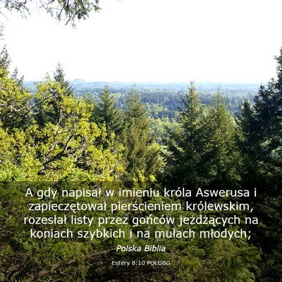 Picture 03 - Estery 8:10 POLUBG - A gdy napisał w imieniu króla Aswerusa i - Bible Verse Picture