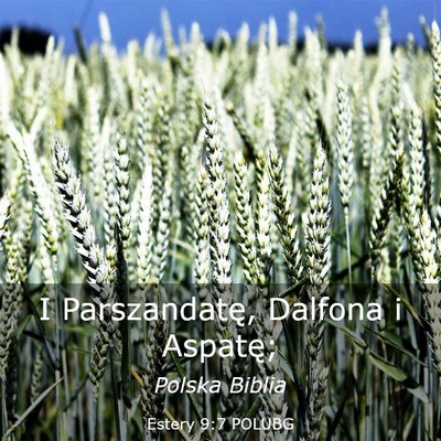 Picture 03 - Estery 9:7 POLUBG - I Parszandatę, Dalfona i - Bible Verse Picture