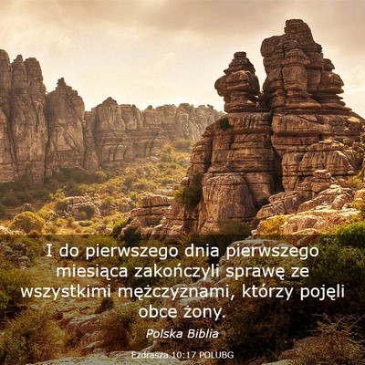 Picture 03 - Ezdrasza 10:17 POLUBG - I do pierwszego dnia pierwszego miesiąca - Bible Verse Picture