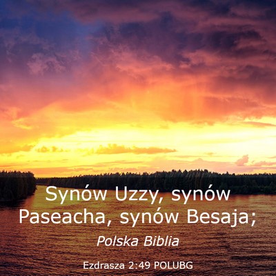 Picture 03 - Ezdrasza 2:49 POLUBG - Synów Uzzy, synów Paseacha, synów - Bible Verse Picture