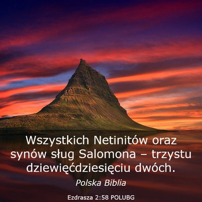 Picture 03 - Ezdrasza 2:58 POLUBG - Wszystkich Netinitów oraz synów sług Salomona - Bible Verse Picture
