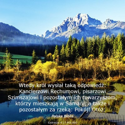 Picture 03 - Ezdrasza 4:17 POLUBG - Wtedy król wysłał taką odpowiedź: - Bible Verse Picture