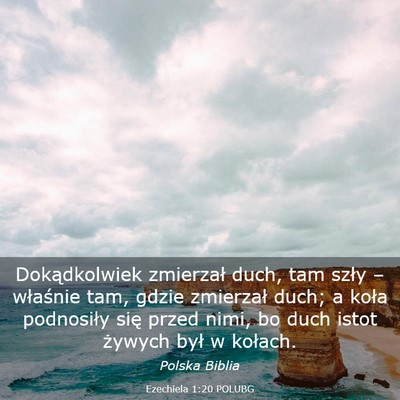 Picture 03 - Ezechiela 1:20 POLUBG - Dokądkolwiek zmierzał duch, tam szły – - Bible Verse Picture