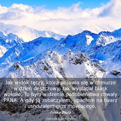 Picture 03 - Ezechiela 1:28 POLUBG - Jak widok tęczy, która pojawia się w chmurze w - Bible Verse Picture