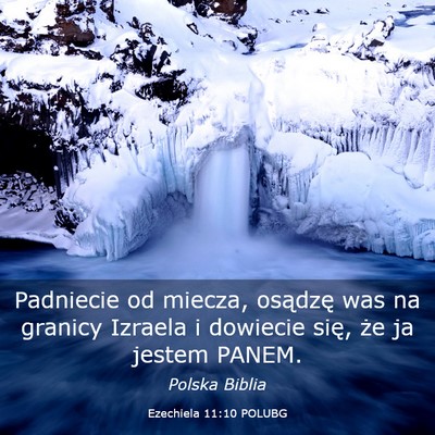 Picture 03 - Ezechiela 11:10 POLUBG - Padniecie od miecza, osądzę was na granicy - Bible Verse Picture