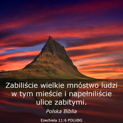 Picture 03 - Ezechiela 11:6 POLUBG - Zabiliście wielkie mnóstwo ludzi w tym mieście - Bible Verse Picture