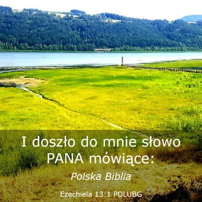 Picture 03 - Ezechiela 13:1 POLUBG - I doszło do mnie słowo PANA - Bible Verse Picture