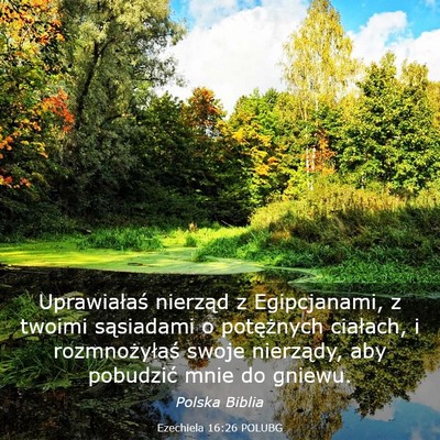 Picture 03 - Ezechiela 16:26 POLUBG - Uprawiałaś nierząd z Egipcjanami, z twoimi - Bible Verse Picture
