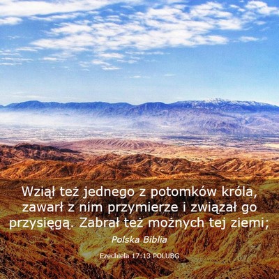 Picture 03 - Ezechiela 17:13 POLUBG - Wziął też jednego z potomków króla, zawarł - Bible Verse Picture