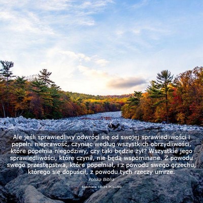 Picture 03 - Ezechiela 18:24 POLUBG - Ale jeśli sprawiedliwy odwróci się od swojej - Bible Verse Picture