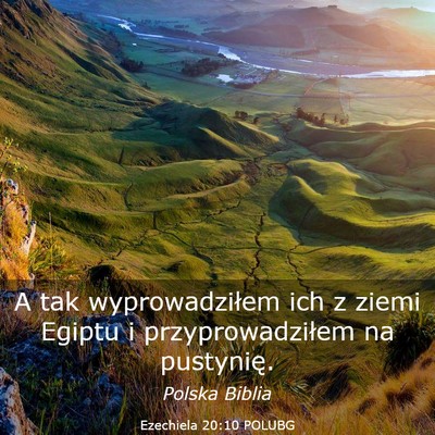 Picture 03 - Ezechiela 20:10 POLUBG - A tak wyprowadziłem ich z ziemi Egiptu i - Bible Verse Picture