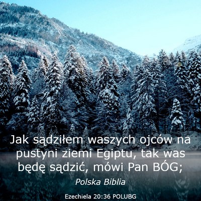 Picture 03 - Ezechiela 20:36 POLUBG - Jak sądziłem waszych ojców na pustyni ziemi - Bible Verse Picture