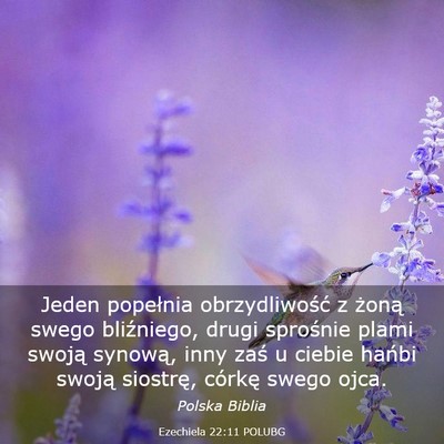 Picture 03 - Ezechiela 22:11 POLUBG - Jeden popełnia obrzydliwość z żoną swego - Bible Verse Picture