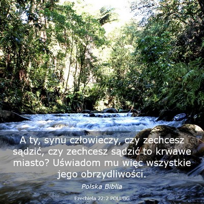 Picture 03 - Ezechiela 22:2 POLUBG - A ty, synu człowieczy, czy zechcesz sądzić, - Bible Verse Picture