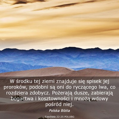 Picture 03 - Ezechiela 22:25 POLUBG - W środku tej ziemi znajduje się spisek jej - Bible Verse Picture