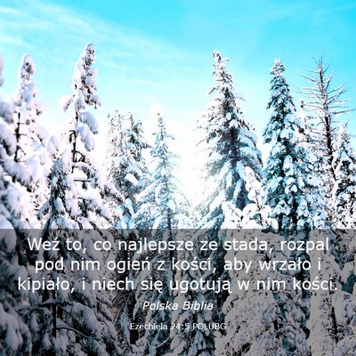 Picture 03 - Ezechiela 24:5 POLUBG - Weź to, co najlepsze ze stada, rozpal pod nim - Bible Verse Picture