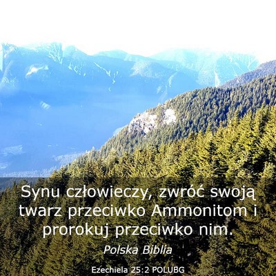 Picture 03 - Ezechiela 25:2 POLUBG - Synu człowieczy, zwróć swoją twarz przeciwko - Bible Verse Picture