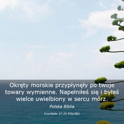 Picture 03 - Ezechiela 27:25 POLUBG - Okręty morskie przypłynęły po twoje towary - Bible Verse Picture
