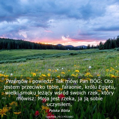 Picture 03 - Ezechiela 29:3 POLUBG - Przemów i powiedz: Tak mówi Pan BÓG: Oto - Bible Verse Picture